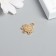 Decor for creativity Metal 4 ears "Lotus" gold 1.7x1.5 cm