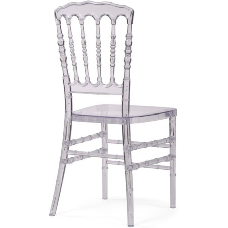 Plastic stool Chiavari 1 plastic, transparent 40x45x90 cm-3