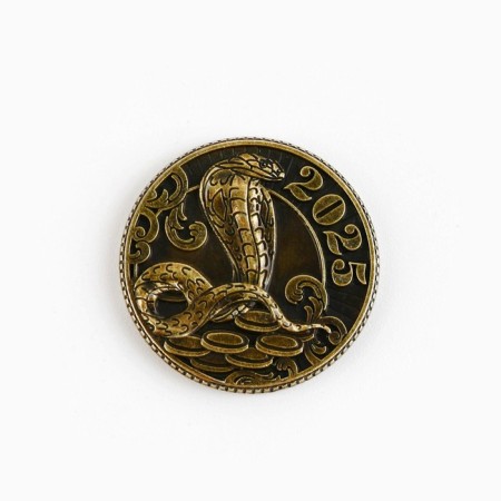 Coin New Year's amulet "New Year: rich New Year", Diam 2.5 cm-2