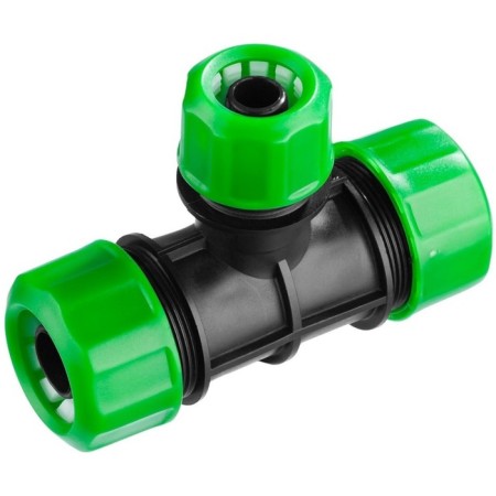 The T-shaped tee, for hoses 3/4 "(19 mm)-1/2" (12 mm)-3/4 "(19 mm), cane, plastic