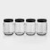 A set of glass cans with a black polymer lid, TO-82 mm, 720 ml, 4 pcs.