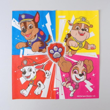 Paper napkins "Puppy Patrol", set 20 pcs, 33x33 cm, mix-1