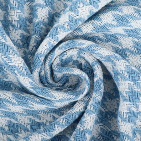 Roman plaid 140x200cm, blue, 80% HL, 20% PE, 320 g/m-3