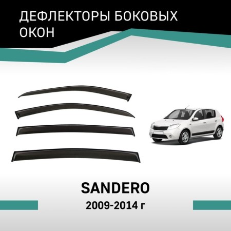 Defly window deflectors for Renault Sandero, 2009-2014