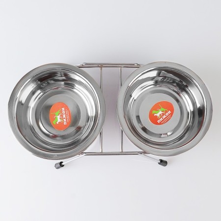 A set of 2 colored bowls on a stand, 2 x 350 ml-3