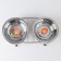 A set of 2 colored bowls on a stand, 2 x 350 ml