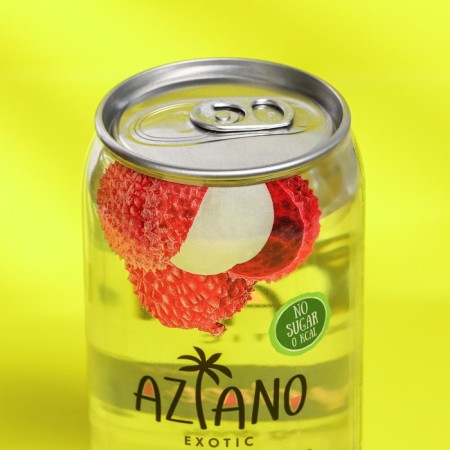 Gas -water water Aziano, Lichi, 350 ml-1