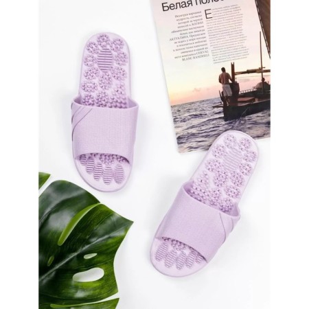 Slippers with a massage effect, open nose, size 42-43, purple color-5