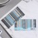 Money envelope "On Birthday!" embossing, blue background, stripes, 17x8cm
