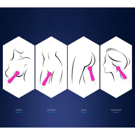 Massage vibrator, 17.2x4x4 cm, pink-3