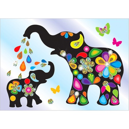 Set for making the picture "Elephants"-1