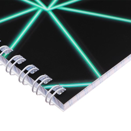 Notepad A5, 40 sheets in a cage on the rowing "Neon", covered cardboard, block offlet-1