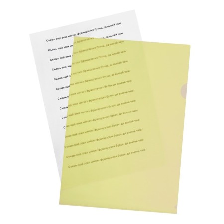A4, 100 microns, calligrata, economy, transparent, yellow folder-3