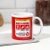 Seryoga sublimation mug of young, hot, red, 320 ml, with application