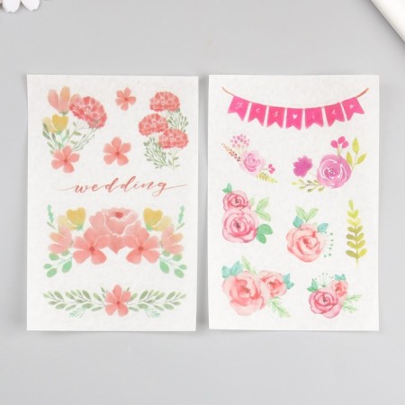 Stick paper "Fragrant flowers" set of 6 sheets 18.6x10 cm-1