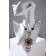 Set 2 objects: earrings, necklace "India", color in black silver, 32 cm