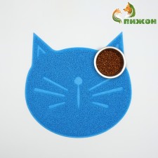2-in-1 rug for a bowl/animal toilet 38 x 38 cm blue