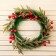 New Year's Wreath D-18 cm "elite" berries of the branches, red-gold