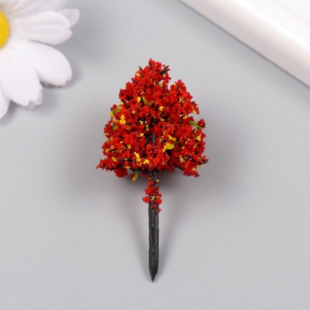 Artificial plant for creativity plastic "Autumn foliage" 7 cm