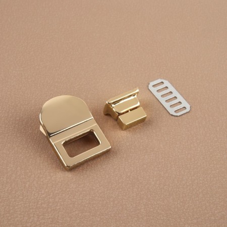 Bag's fastener, 2.3 × 3.5 cm, gold color-2