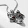 Obel Obel "wolf" eyes, red color in black silver, 58 cm