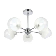 Ceiling EVOLUCE lamp. Sle102702-05. Giorte. 5x40 W, E14, 61x61x33.5 cm, chromium color