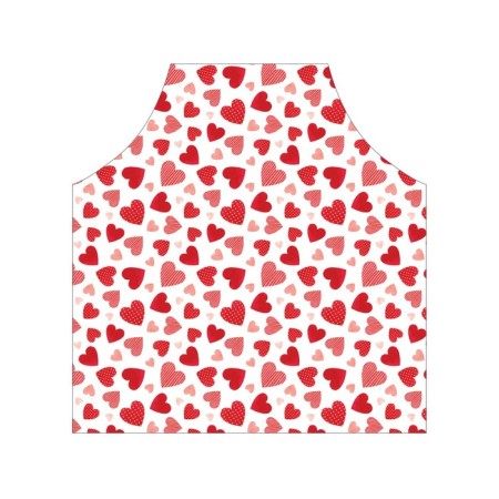 Apron of a kitchen with a photo print "hearts", adjustable, size OS-2