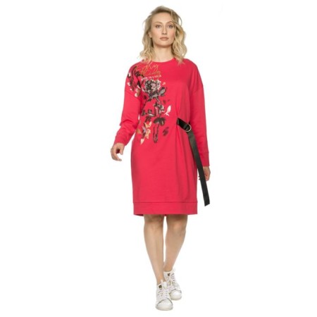 Female dress, size m, red color