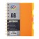 Notepad on the crest A6, 100 sheets, line, plastic cover, with neon divisors, mix