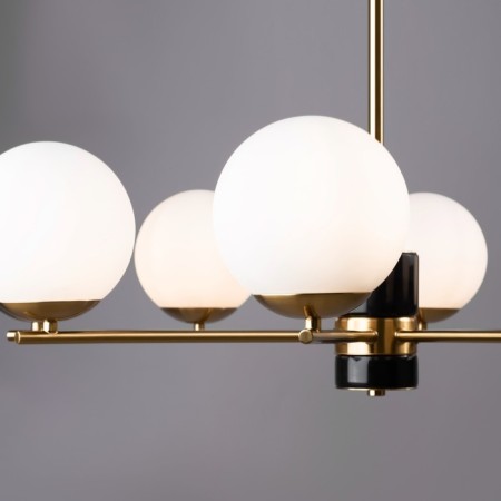 Suspended lamp Freya Fr5230PL-08BS Marble, 810x810x560 mm, E27, 8x60W, brass color-12