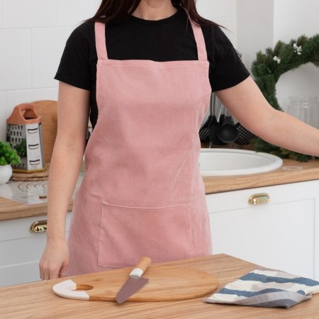 Apron Ethel "Classic" color pink 65x80cm, 100%PE, velor-8