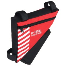 Cycling with a compartment for a bottle, the color is red