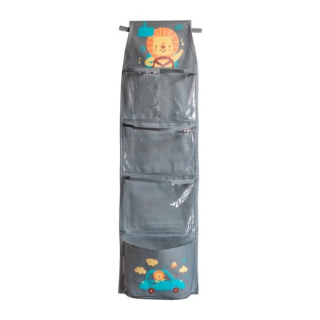 Pockets in the kindergarten "Lion", 83x24 cm, for a children's cabinet, gray