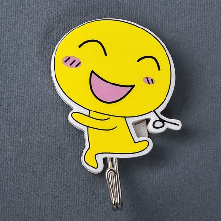 Hooks self -adhesive "running smiley", 2 pcs, drawing mix-5