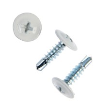 Self -tapping screws of tundra Krep for Tonk. plates with a drill 4.2x16, white/white zinc, 200 pcs.