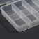 Organizer for decor, with a suspension, 11 cells, 14.5 × 8 × 1.7 cm, the color is transparent