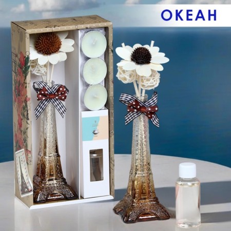 Set of gift "Paris" (diffuser and candles) ocean, "wealth of aroma"