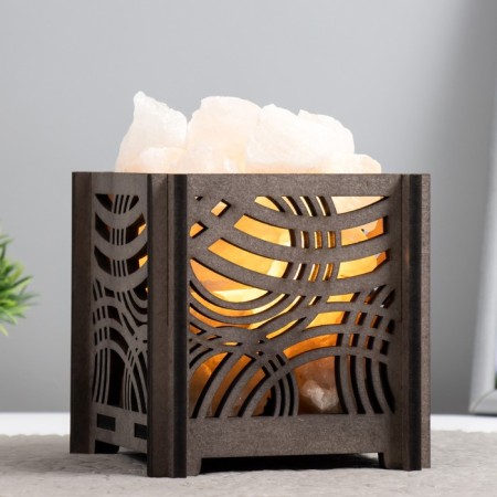 Salt lamp "circles" E14 15W 1.8 kg-1
