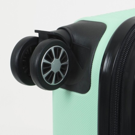 Small 20 suitcase, "Cartes factory", lightning department, code castle, 4 wheels, mint color-5