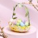 Easter decor "Basket with eggs" 8 × 12 × 14 cm