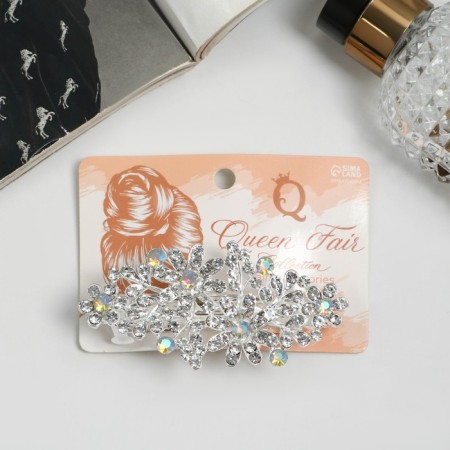 Hair hair clip "Lira" 8.5 cm, silver-2