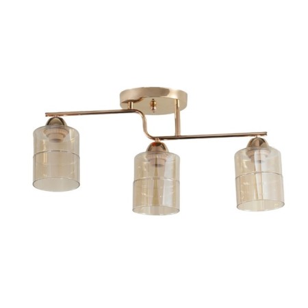 Lamp Ceiling Economy Highlight 12212/3FGD AMB, 3x60W, E27, 24x12x53 cm, gold color
