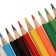 Pencils of watercolor 24 colors, sharpened, in a cardboard box