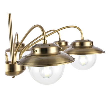 Ceiling EVOLUCE lamp. Sle110102-07. Garonni. 7x40 watts, E14, 84x84x34 cm, antique bronze color-7