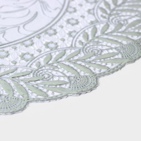 A set of openwork lapels for the table “Sunflower”, 30 × 30 cm, 4 pcs, PVC, silver color-2