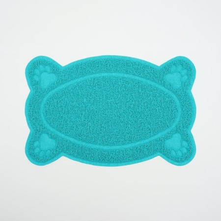 2-in-1 rug for a bowl/toilet for animals Figure, 40 x 25 cm, turquoise-2