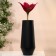 Black glass flower vase of black glass 32 x 14 x 14 cm