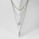 Piece "chain" three pendants, color silver, 70 cm