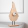 LED figure "Santa Claus" 9 × 25 × 6 cm, wood, CR2032 batteries, warm white glow