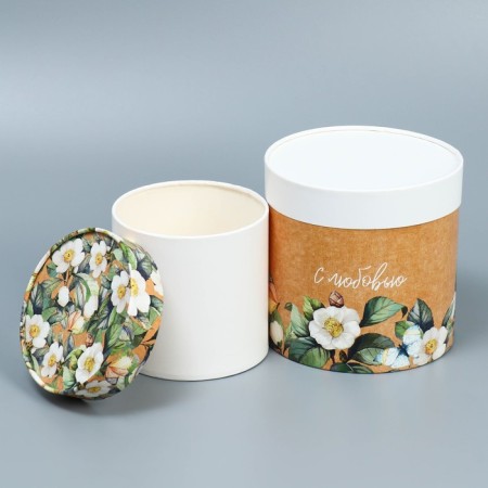 A set of hats 2 in 1, gift packaging, Flower, 13 x 13, 16 x 16 cm-3